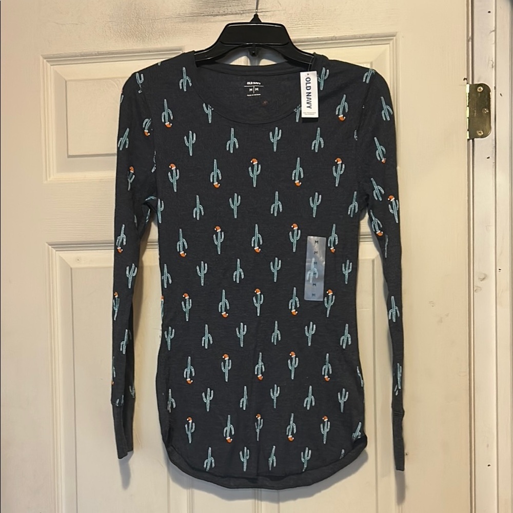 Old Navy Holiday Thermal Waffle Knit Shirt Size Medium